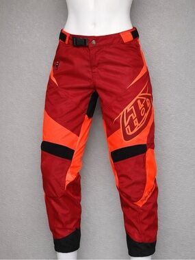 Troy Lee Designs Sprint Youth Pants Y28 Red Orange BMX MTB Motocross